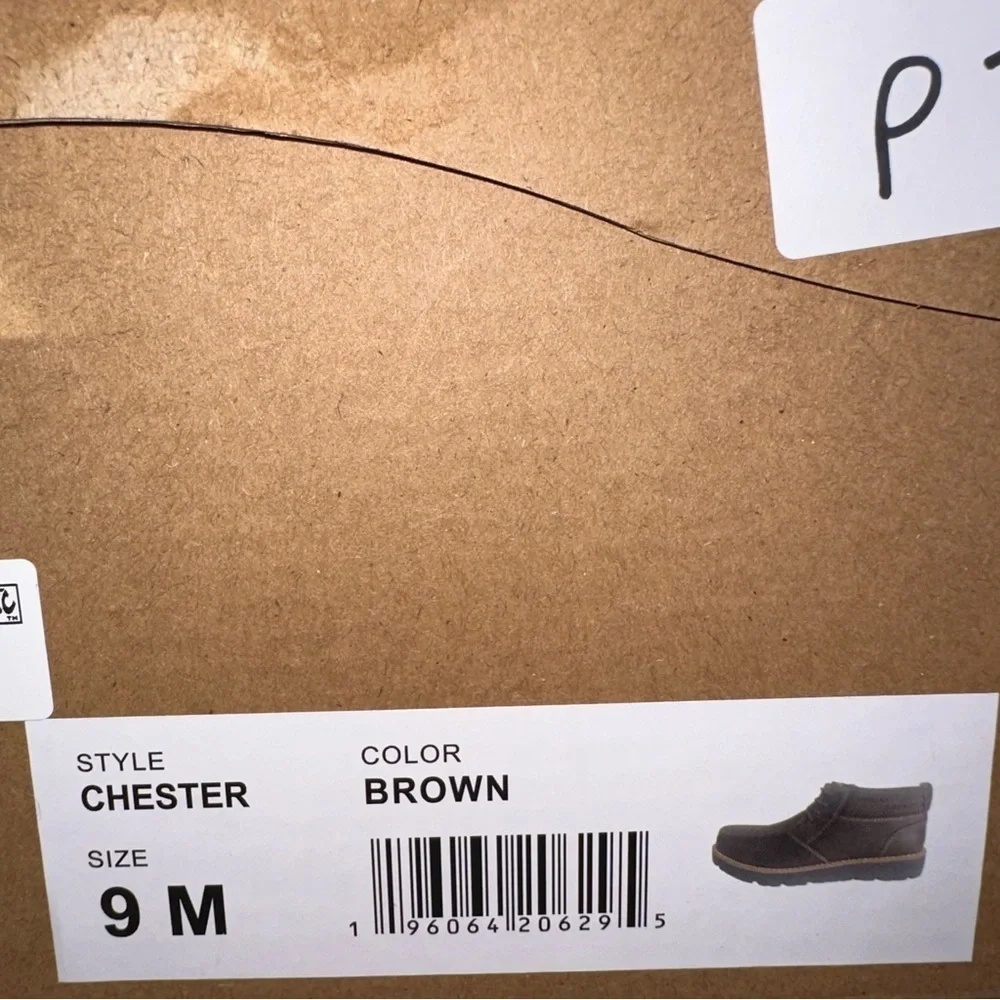 Weatherproof Vintage Men's Faux-Leather Chukka Boot Brown New chester lace